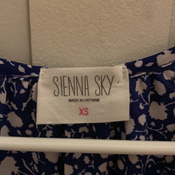 Sienna sky blue and white floral wrap dress - Picture 5 of 5